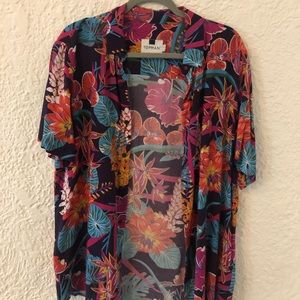 Topman Floral Button Up L